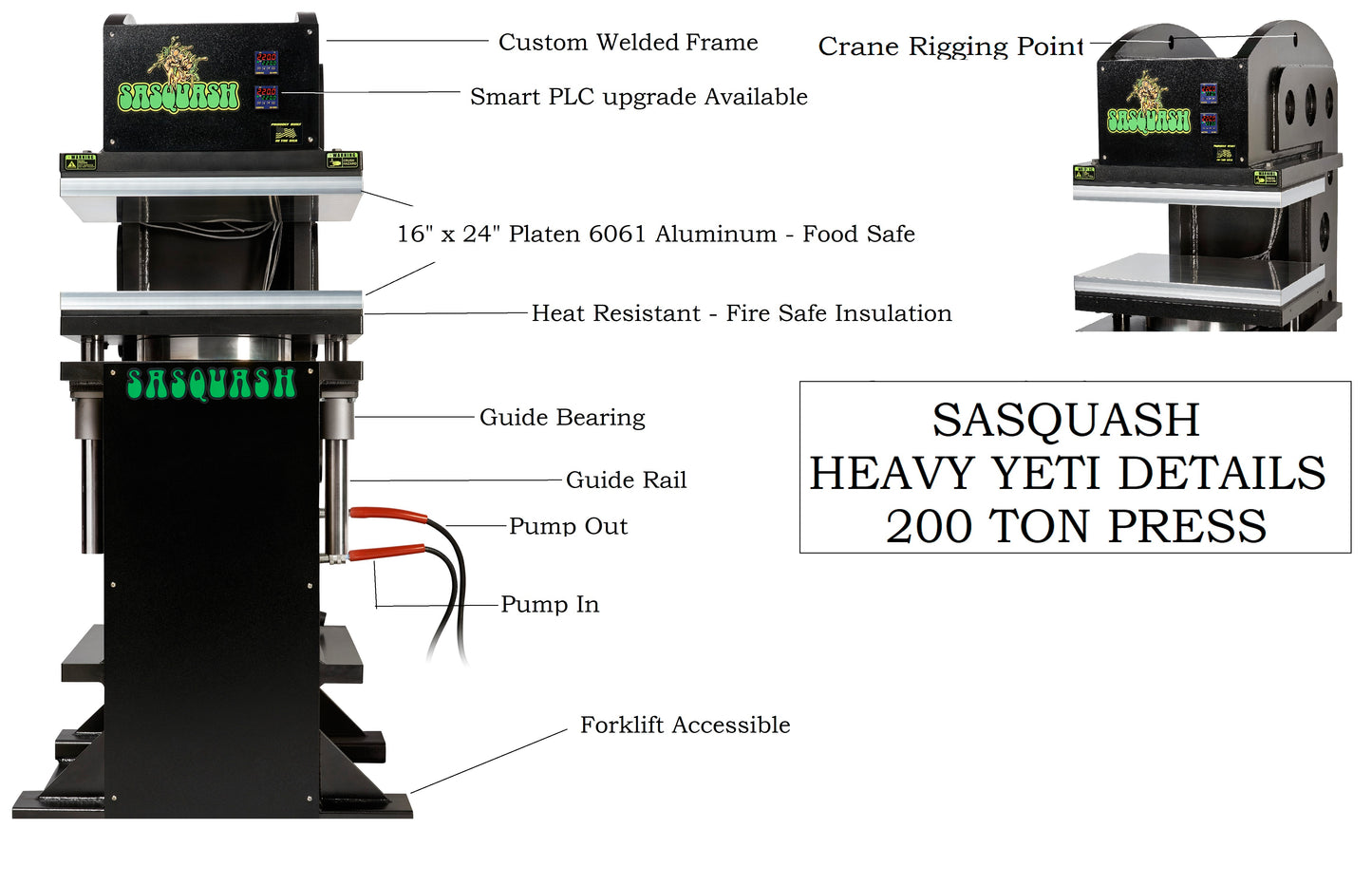 200 Ton X YETI PRO SERIES | HEAVY YETI | Electric Pump + Control Valve Included